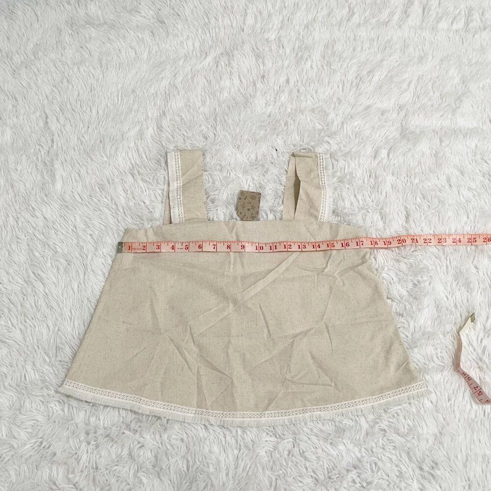 Women LAM & Linen Boho Crop Top and Skirt Set in Tan Size Medium - Picture 10 of 15